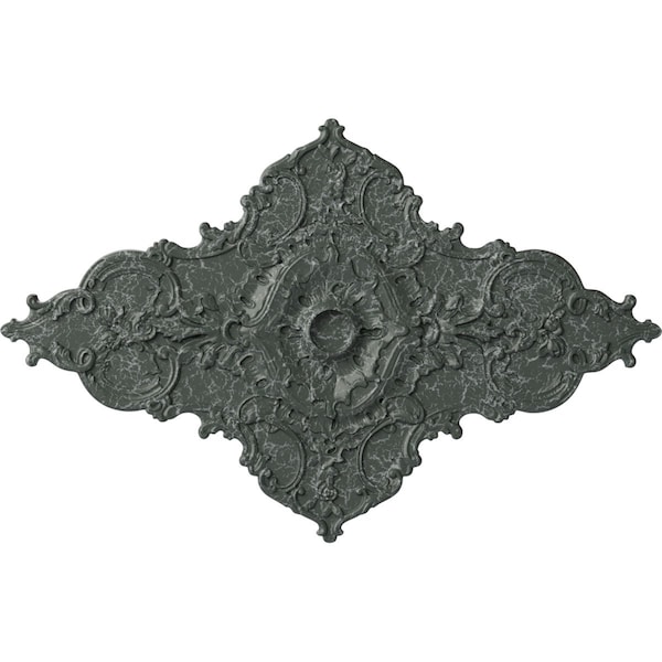 Ekena Millwork Melchor Diamond Medallion (Canopies up to 4"), 67 1/4"W x 43 3/8"H x 4"ID x 2"P, Athenian Green CM70X43MLAGC - main